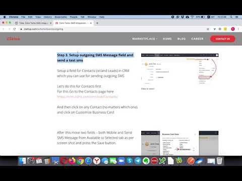 Video walkthrough of the Twilio SMS setup. Watch on YouTube